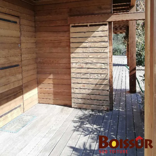 Résultat suite a un entretien des bois par décapage et Aérogommage à La Croix Val-MER